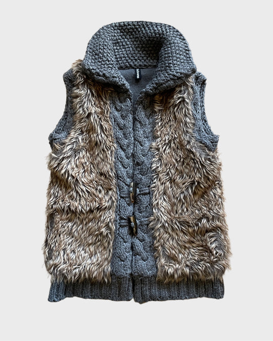 Vintage Fur Knit Vest