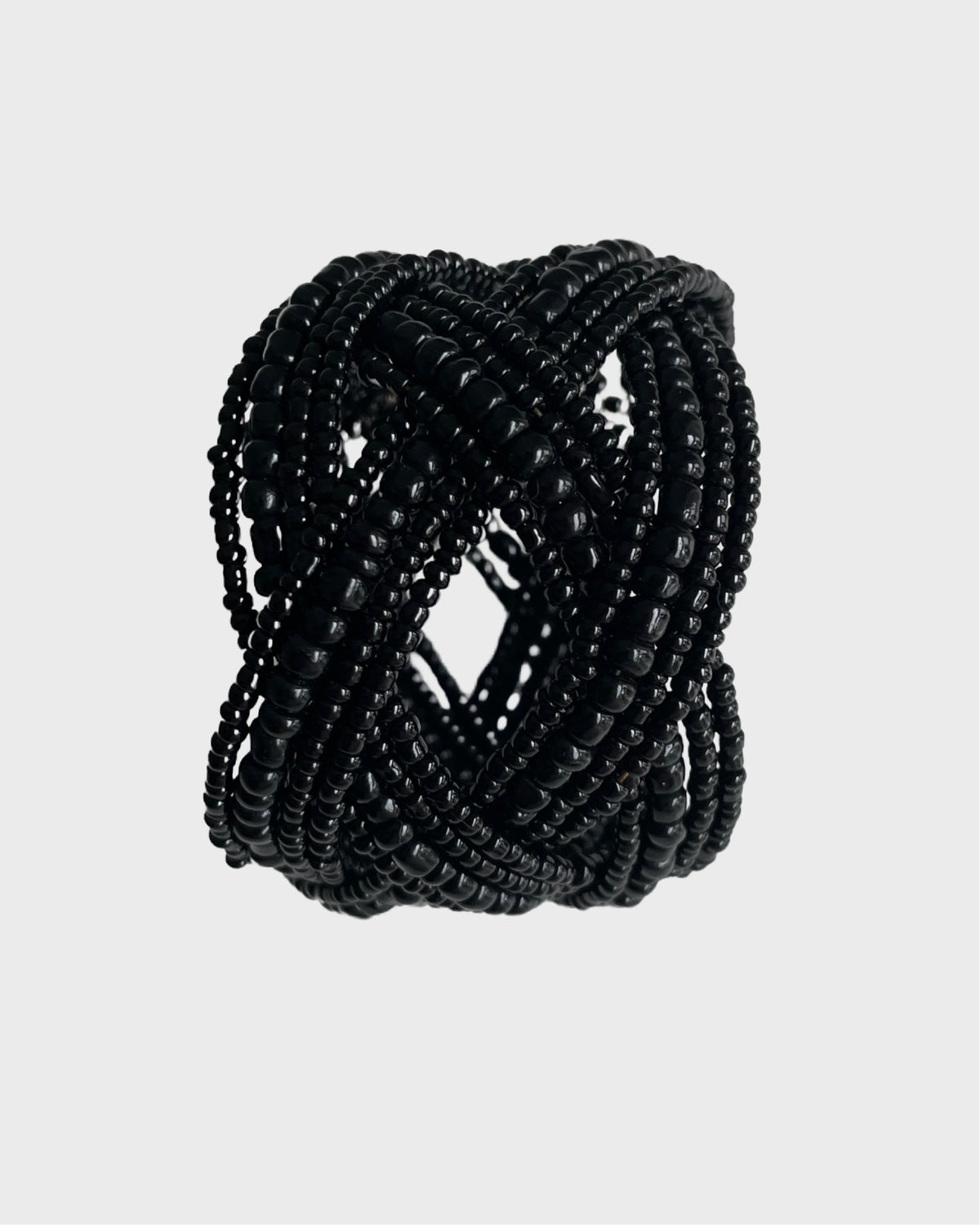 Black Beades Cuff Bracelet