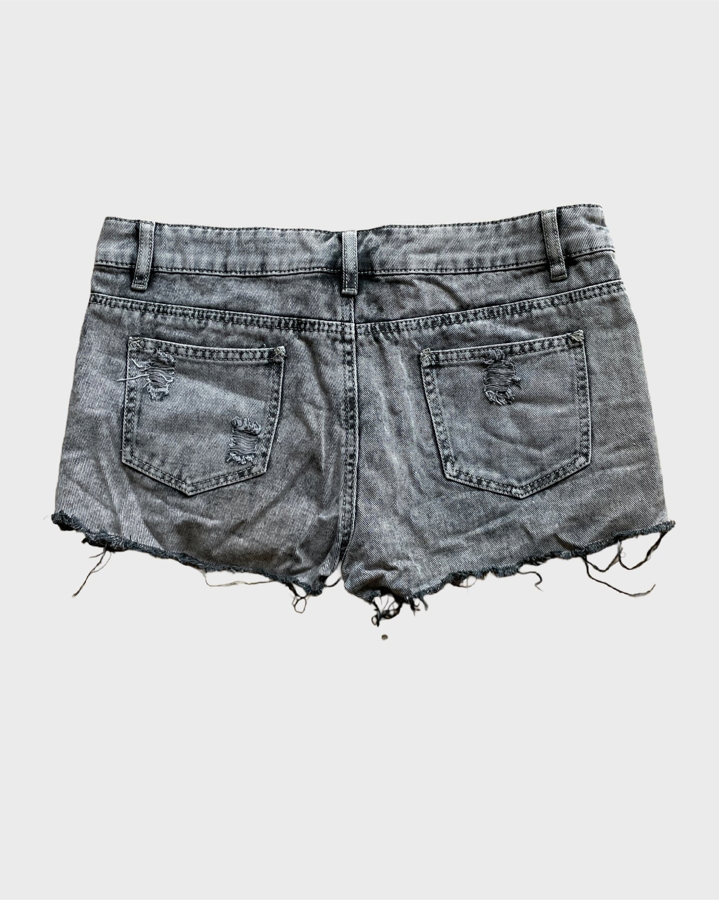 Vintage Studded Jeans Shorts