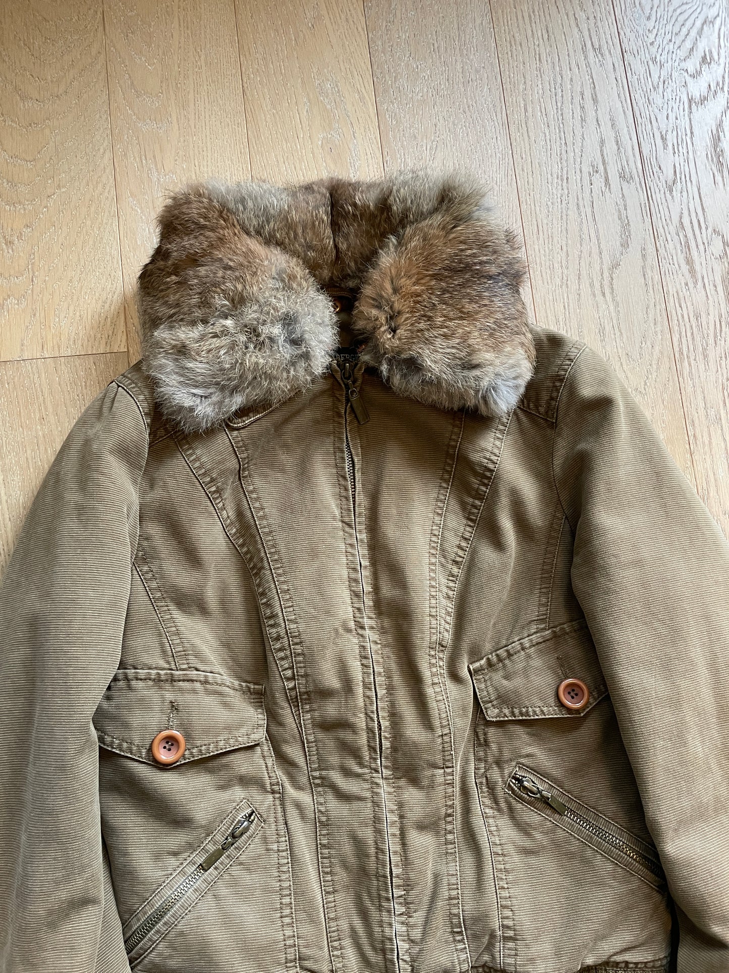 Vintage Military Fur Jacket