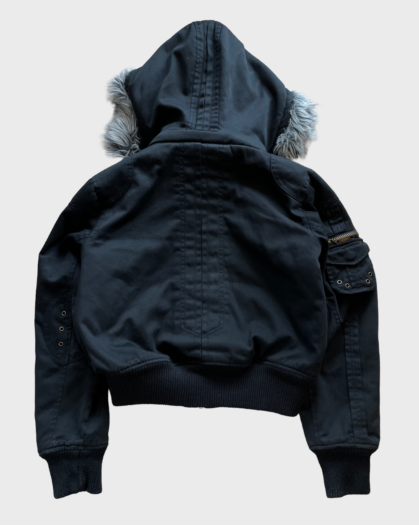 Vintage Fur Bomber Jacket