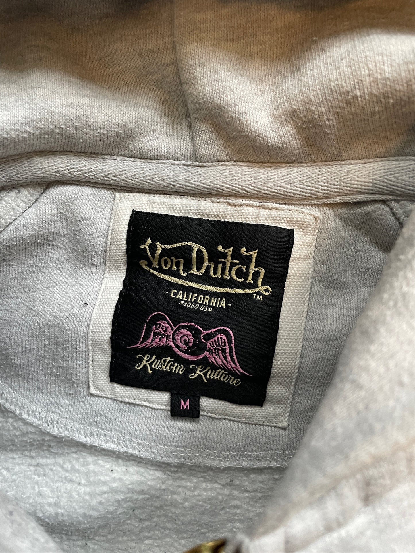 Vintage Von Dutch Patch Zip Hoodie