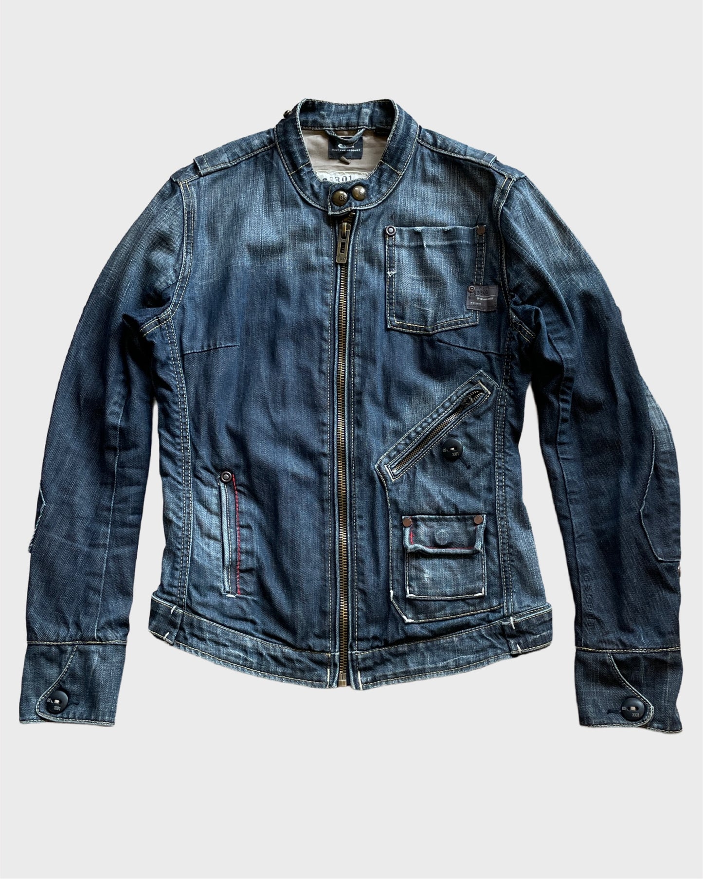 Vintage G-Star RAW Biker Denim Jacket