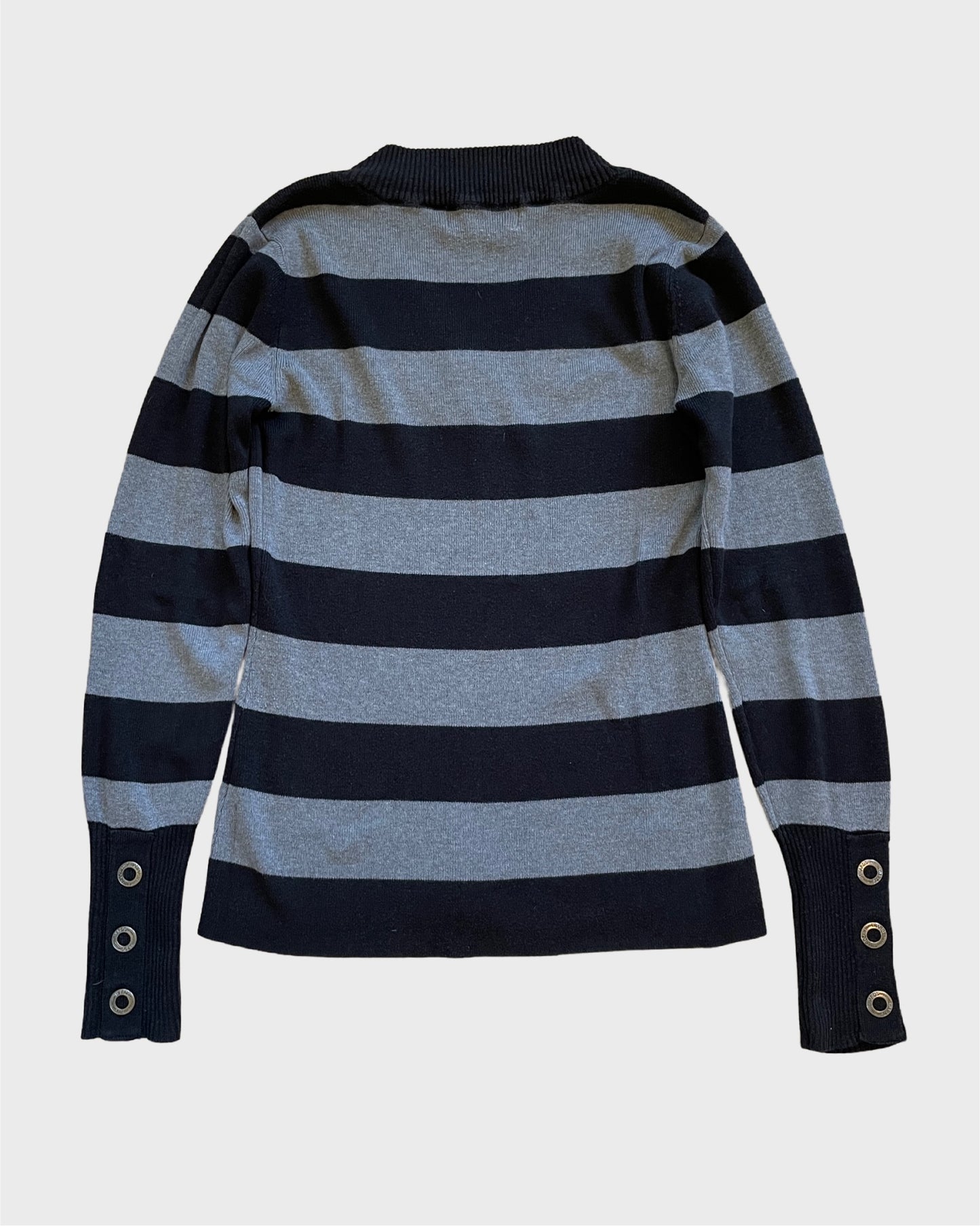Vintage Striped V-Neck Sweater