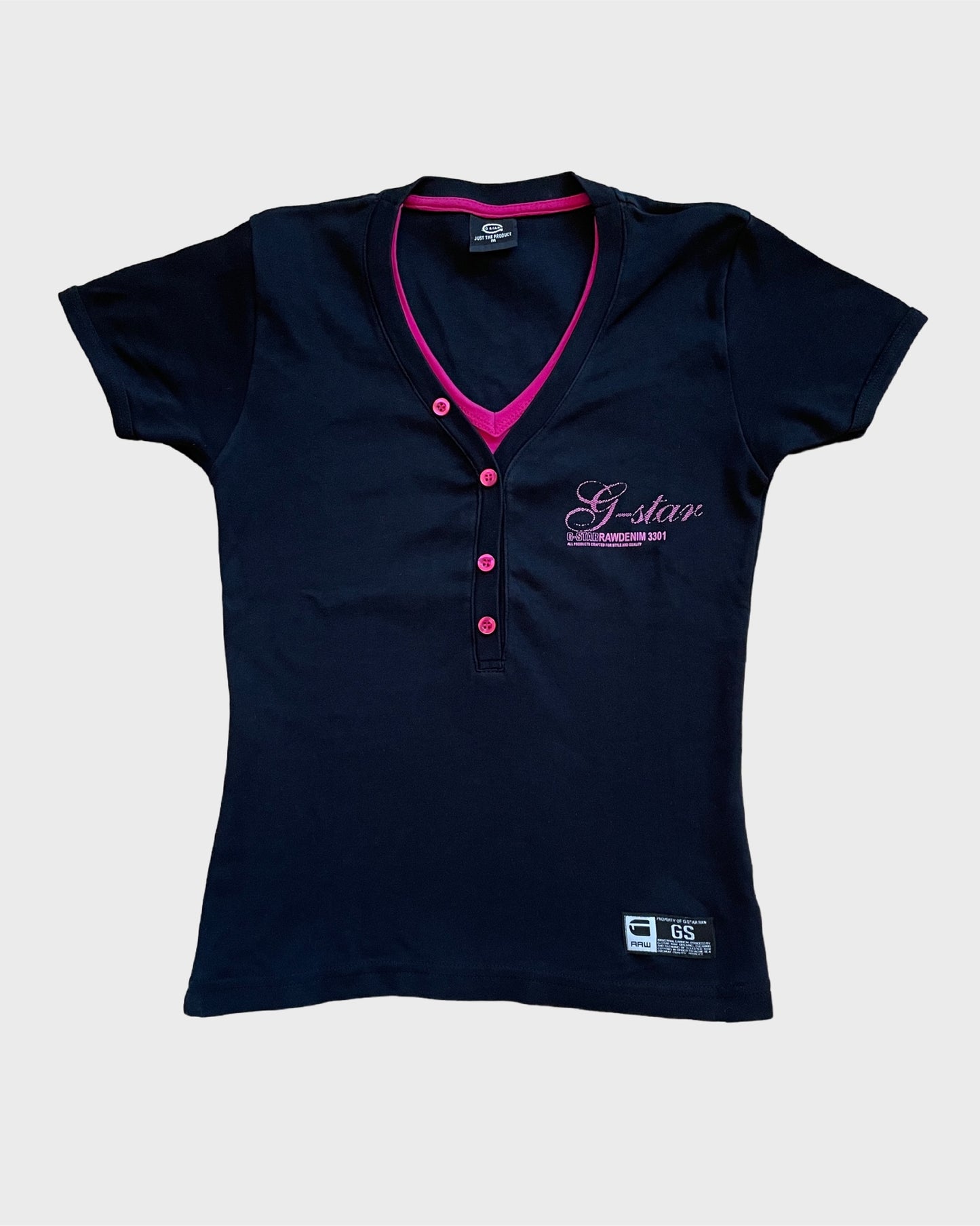 Vintage G-Star RAW Layered Henley T-Shirt