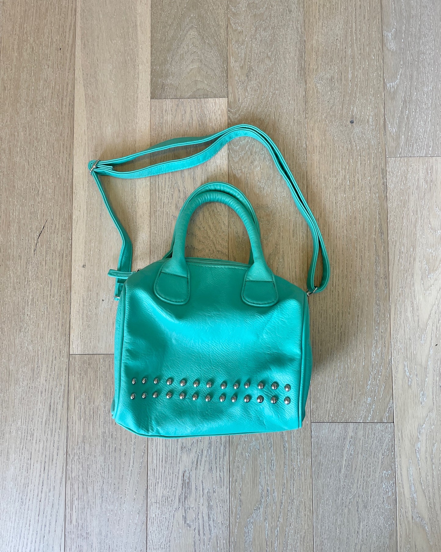 Vintage Teal Studded Bag