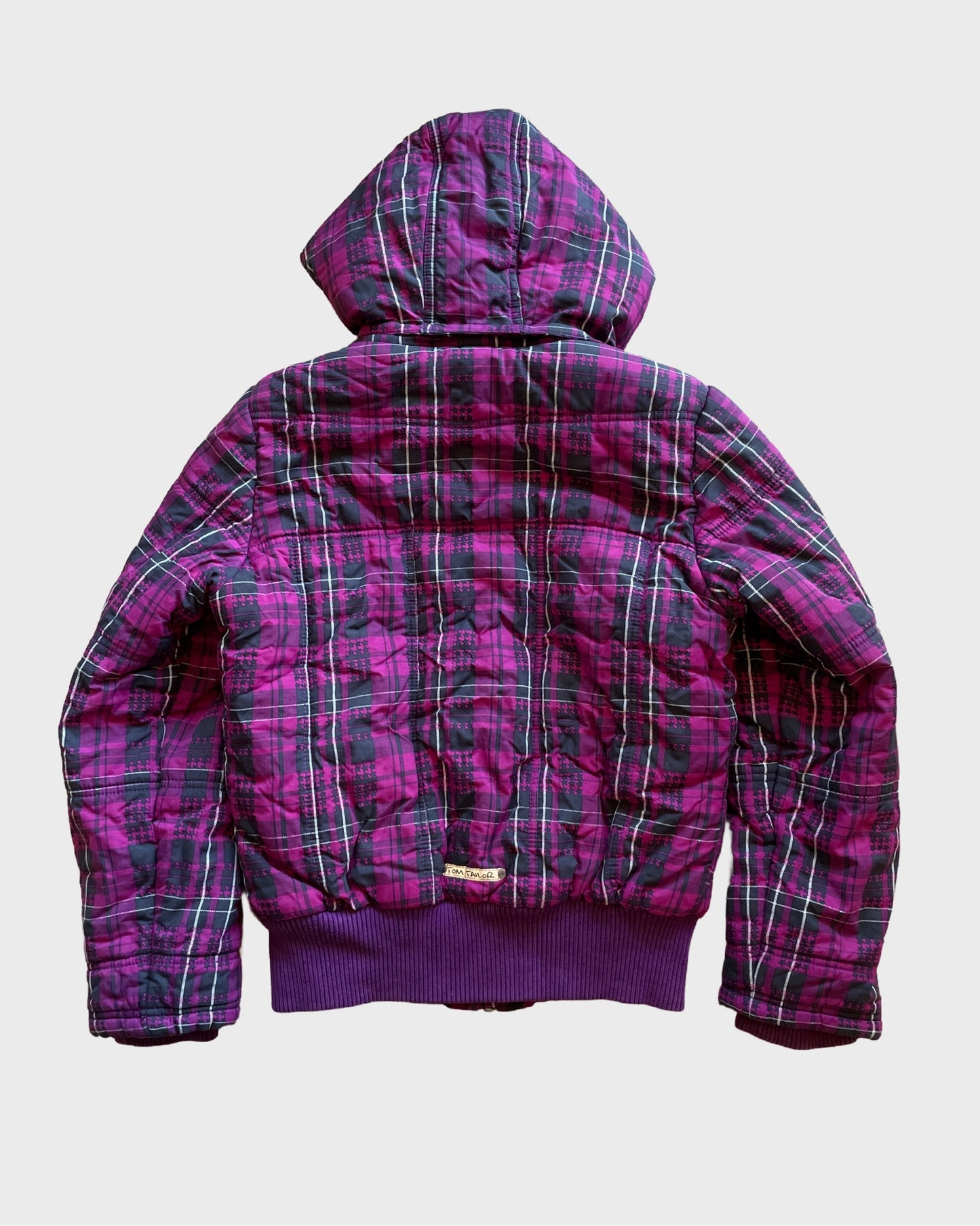 Vintage Plaid Puffer Jacket