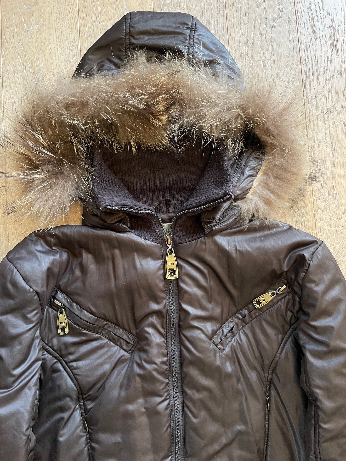 Vintage Military Fur Puffer Jacket