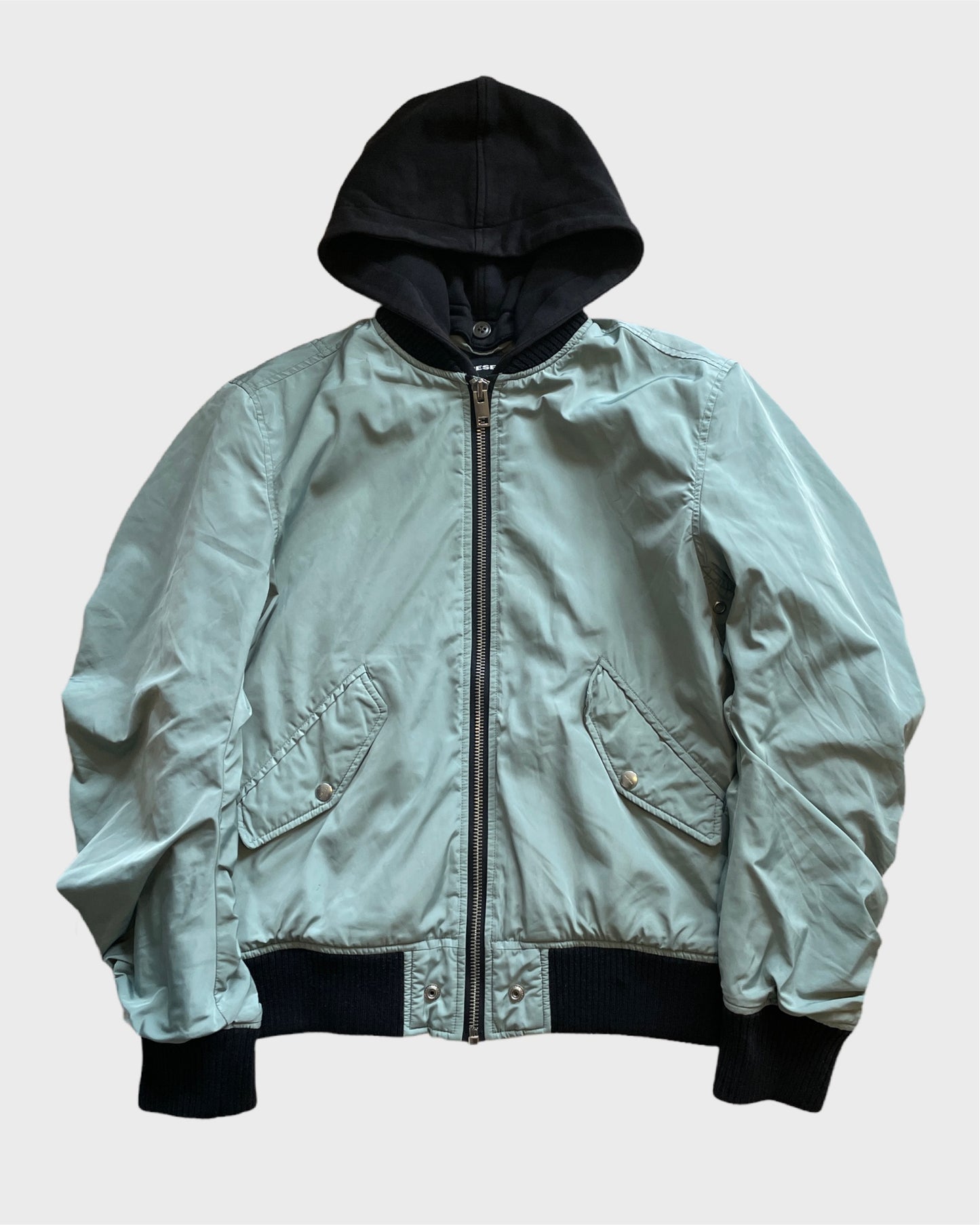 Vintage Diesel Hooded Bomber Jacket
