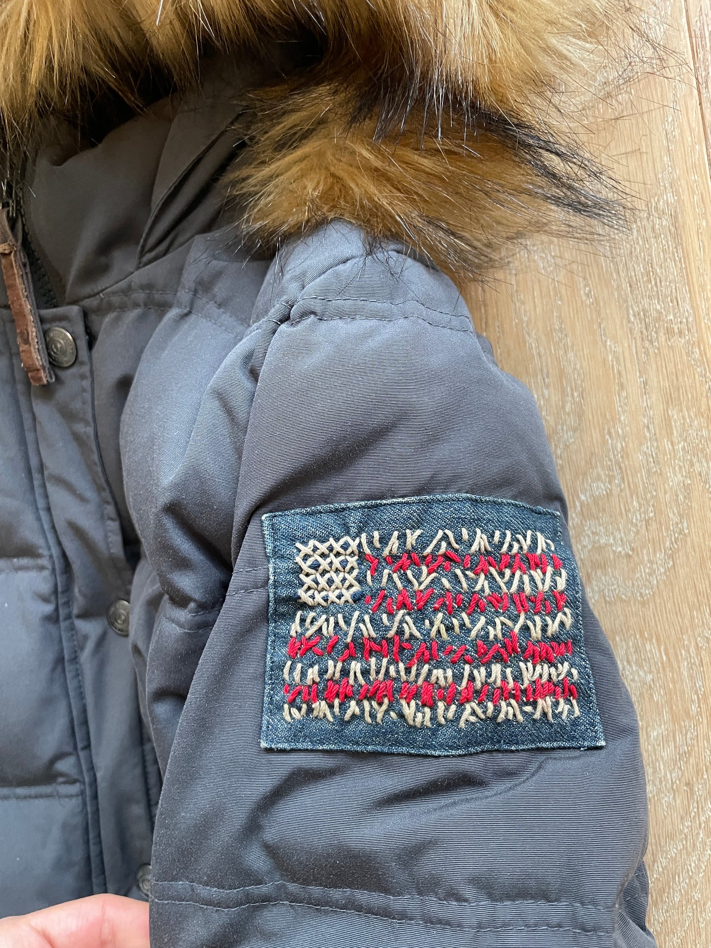 Vintage True Religion Fur Puffer Jacket