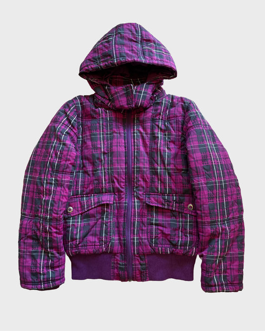 Vintage Plaid Puffer Jacket