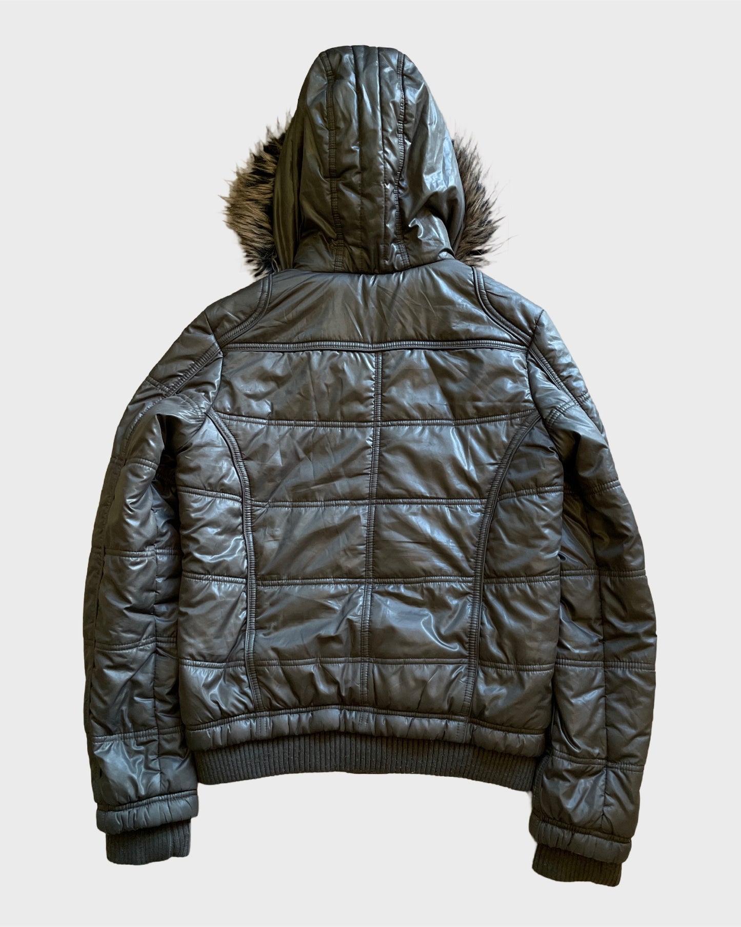 Vintage Military Fur Puffer Jacket