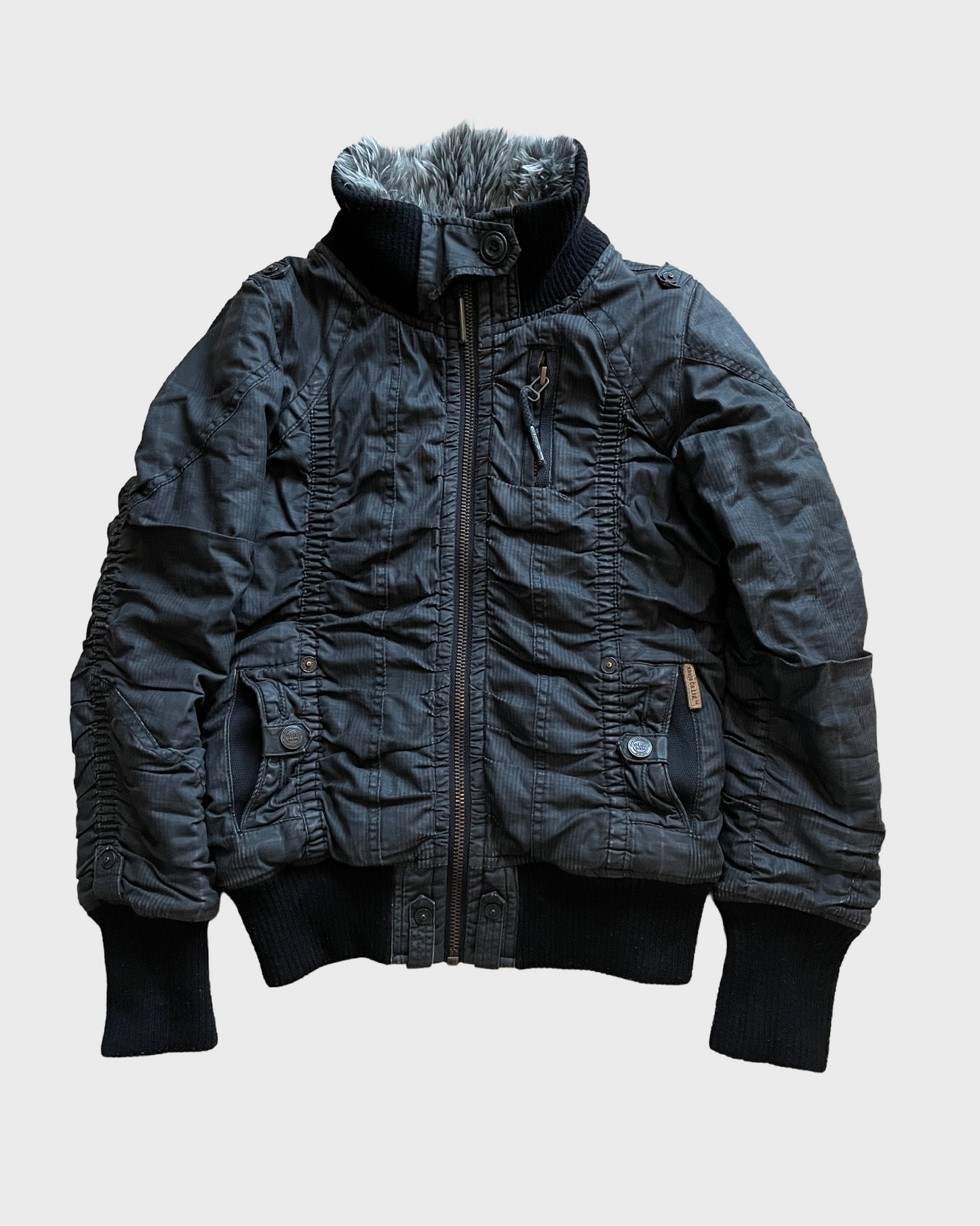 Vintage Khujo Military Fur Jacket