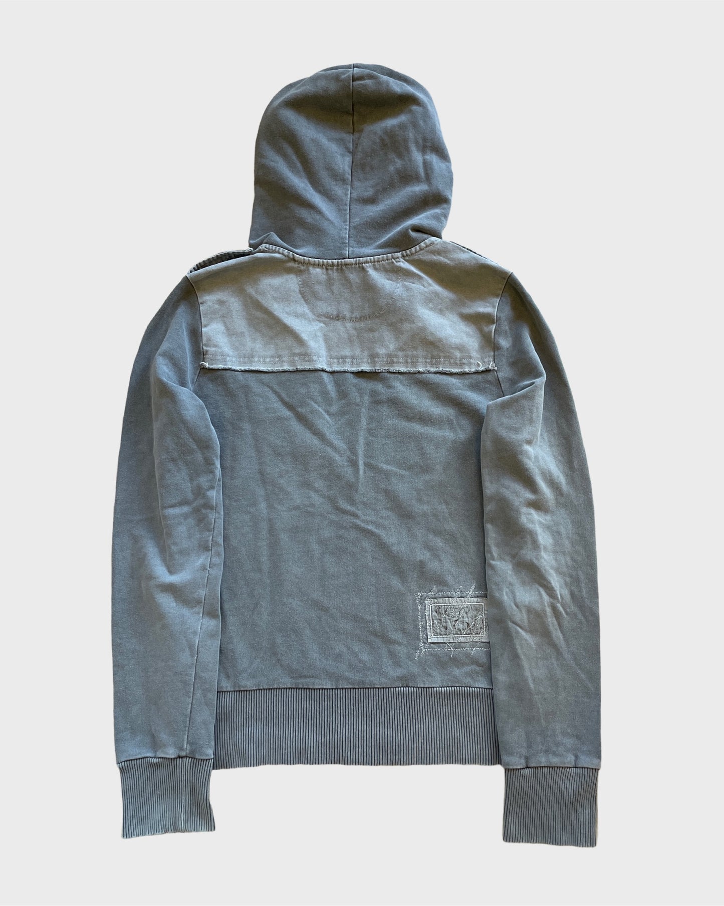 Vintage Military Deep Neck Hoodie