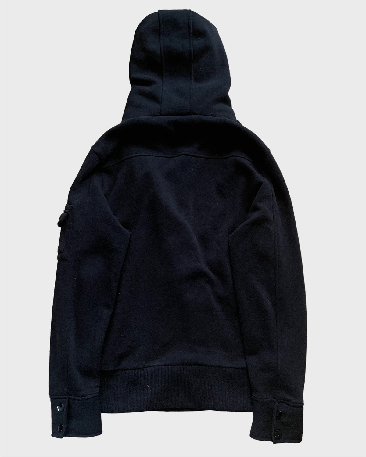 Double Breasted Button-Up Hooded Jacket