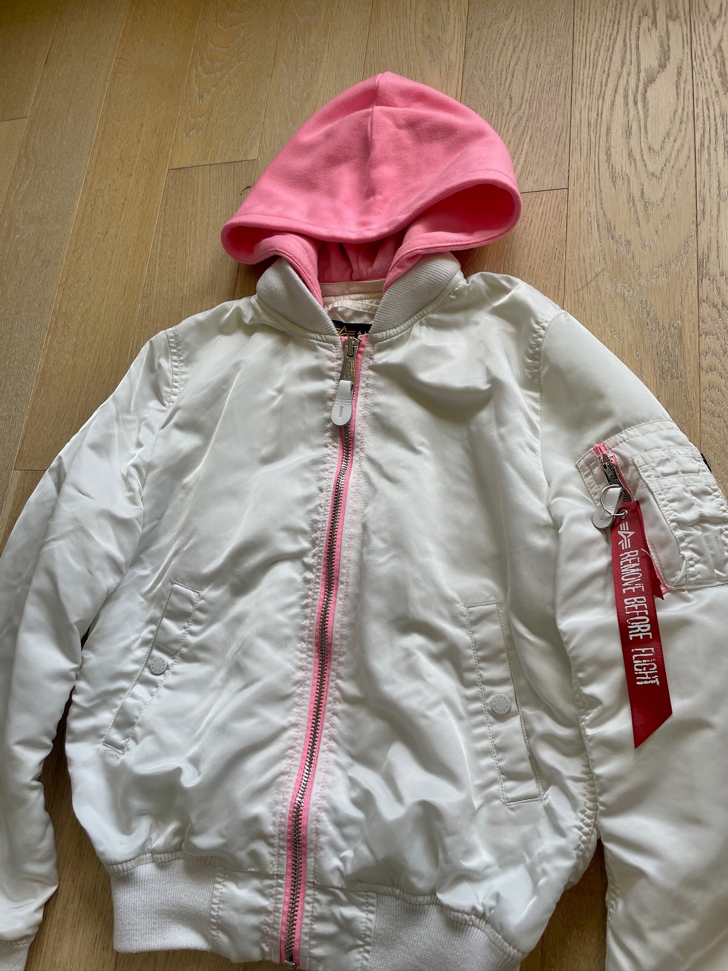 Vintage Hooded Alpha Industries Bomber Jacket