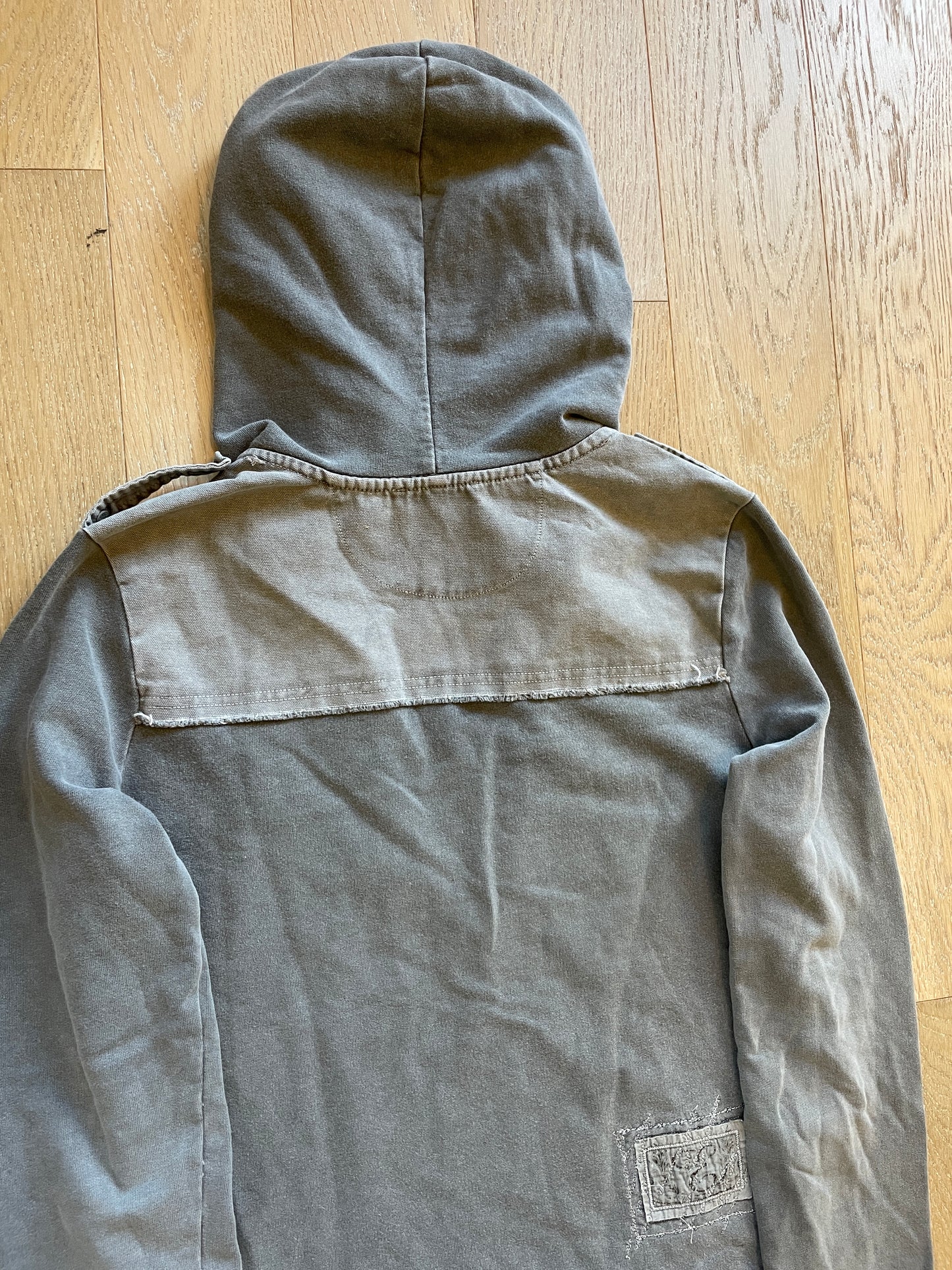 Vintage Military Deep Neck Hoodie
