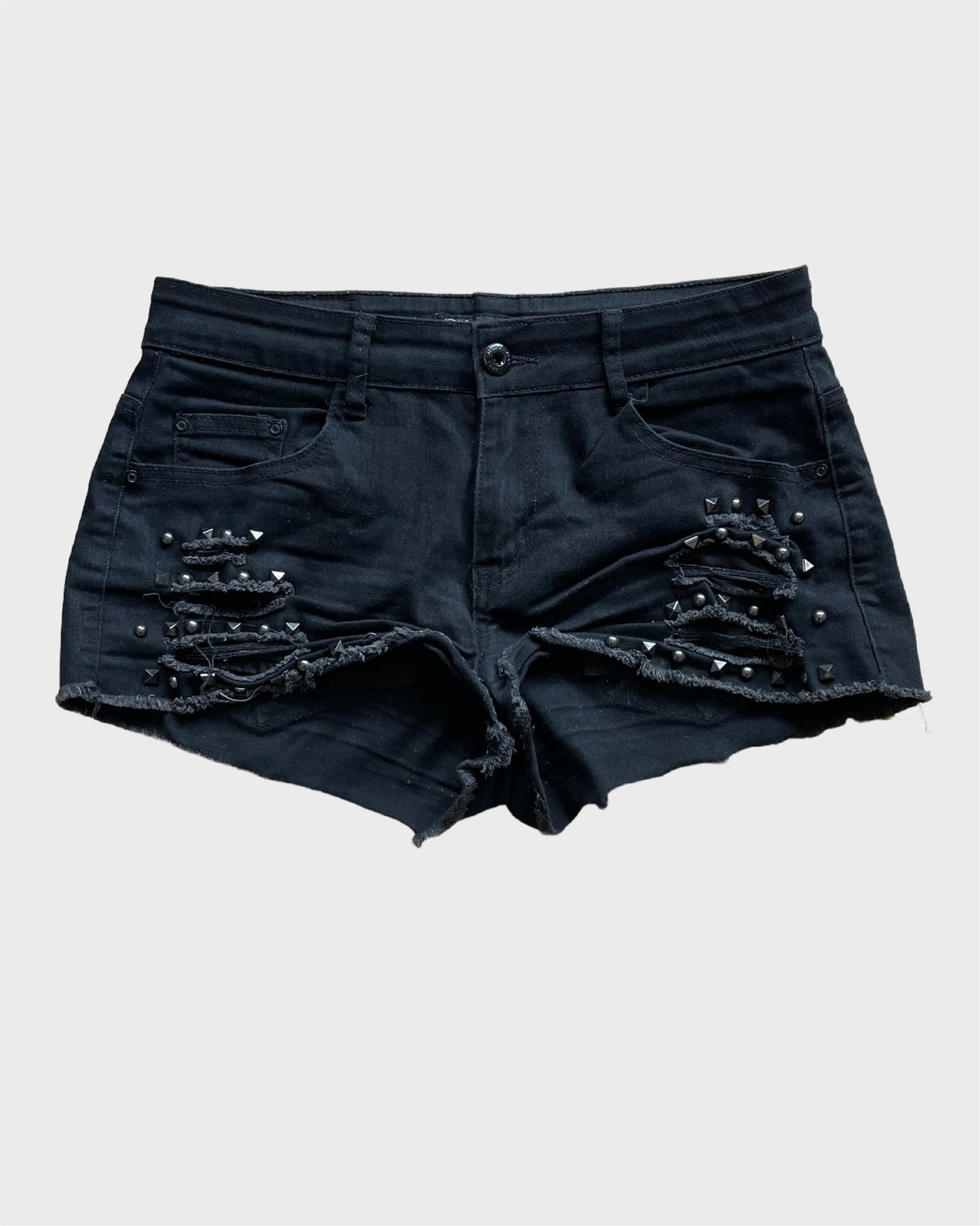 Vintage Studded Jeans Shorts