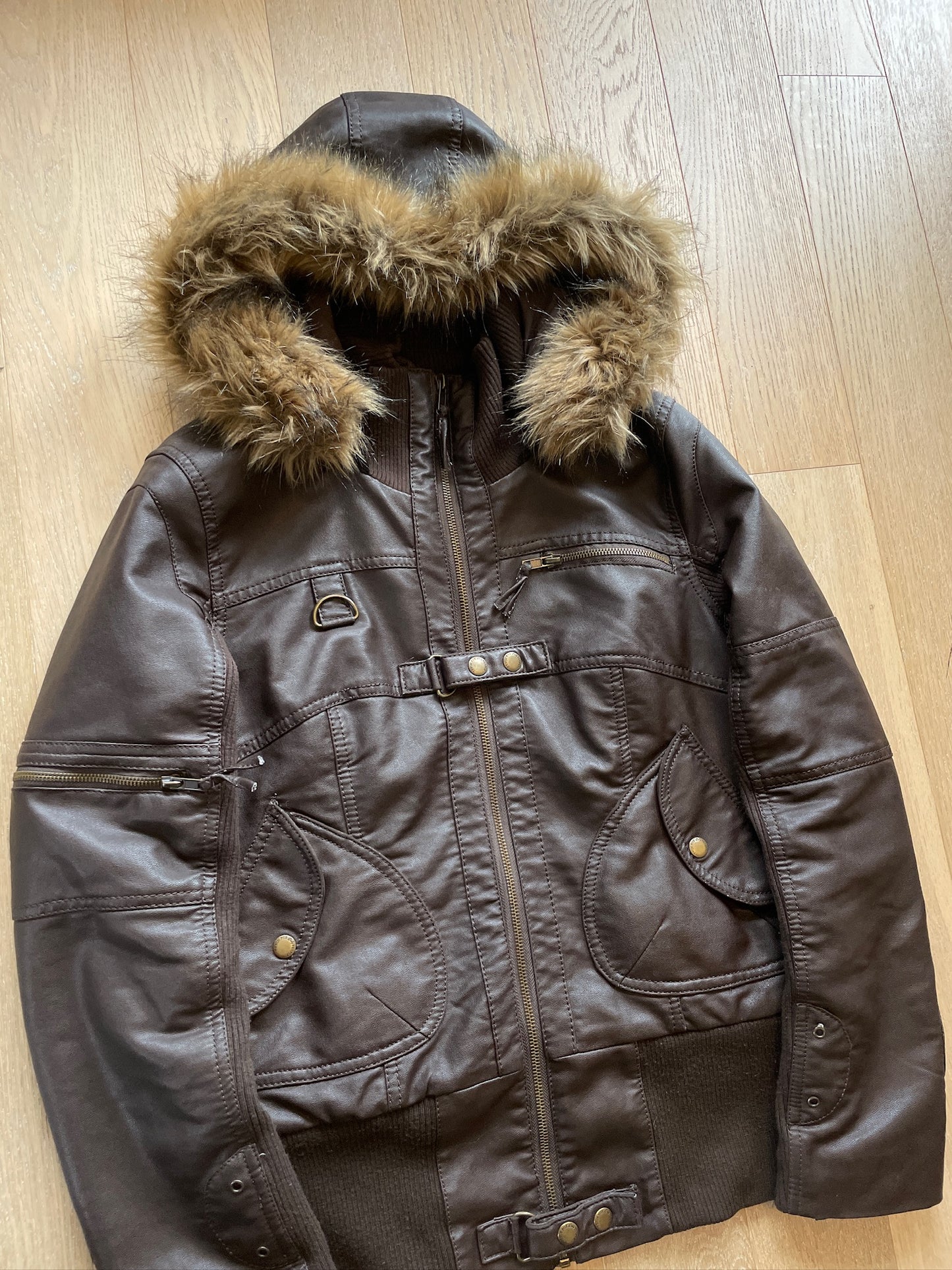 Vintage Fur Leather Jacket
