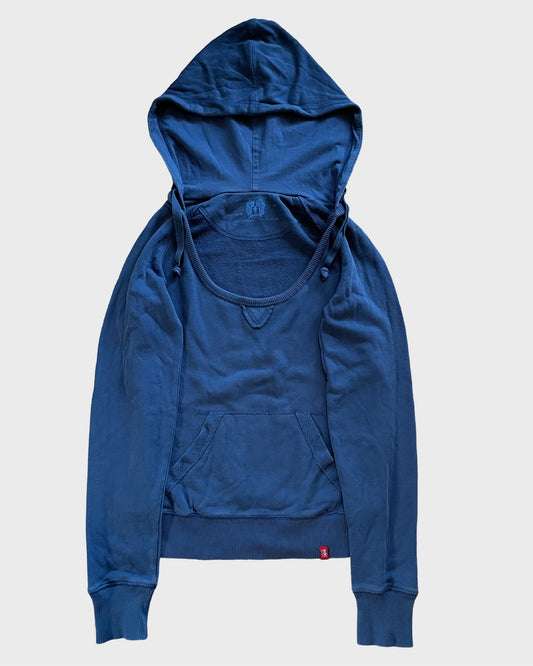 Vintage Deep Neck Hoodie