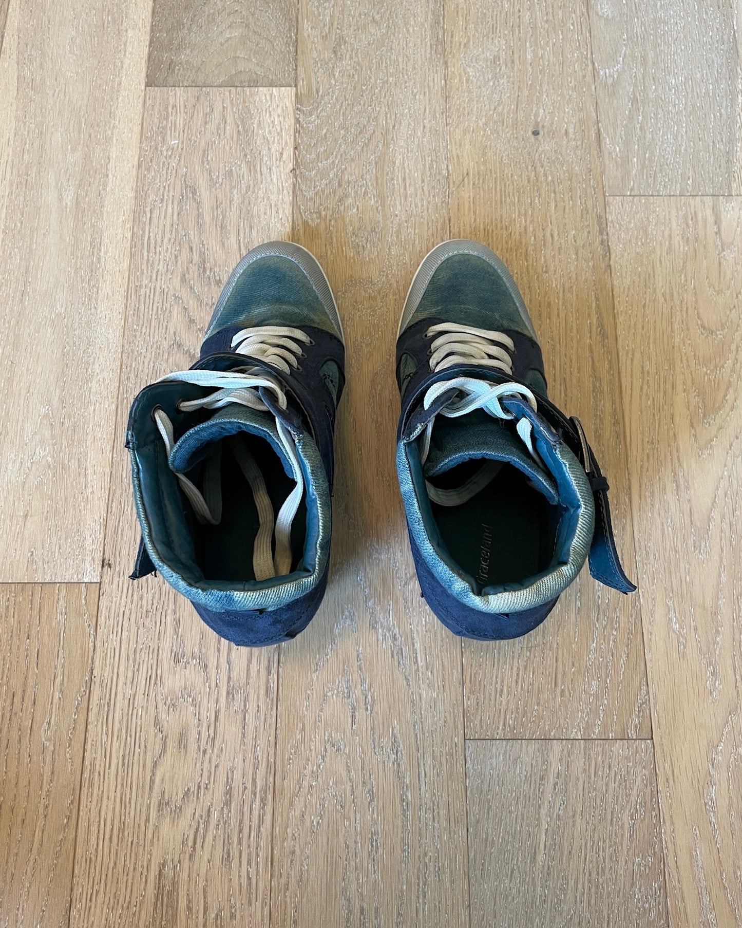 Vintage Denim Wedge Sneaker