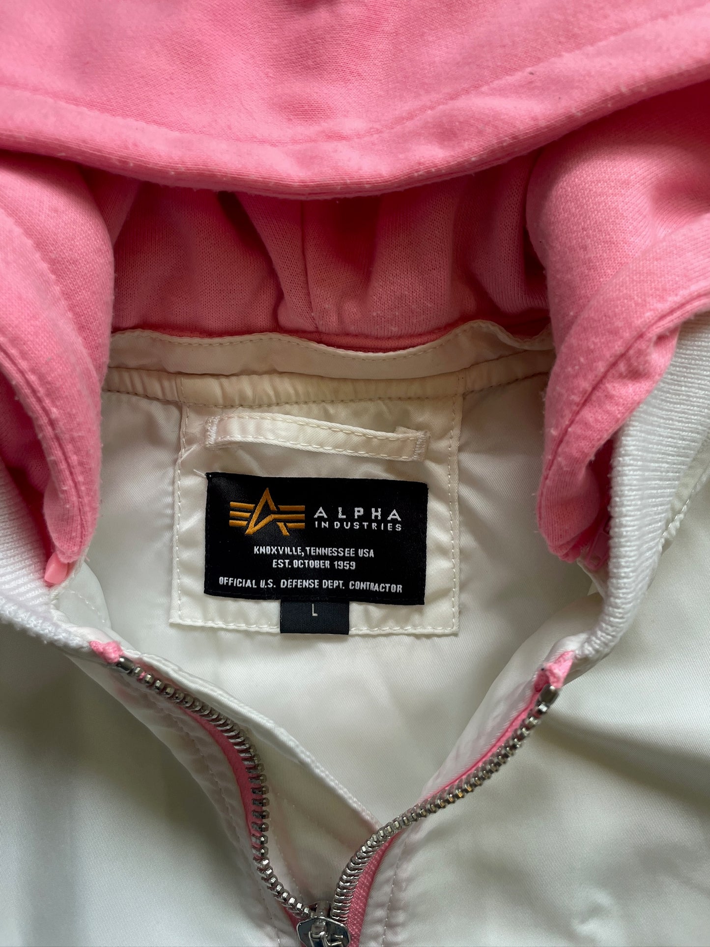 Vintage Hooded Alpha Industries Bomber Jacket