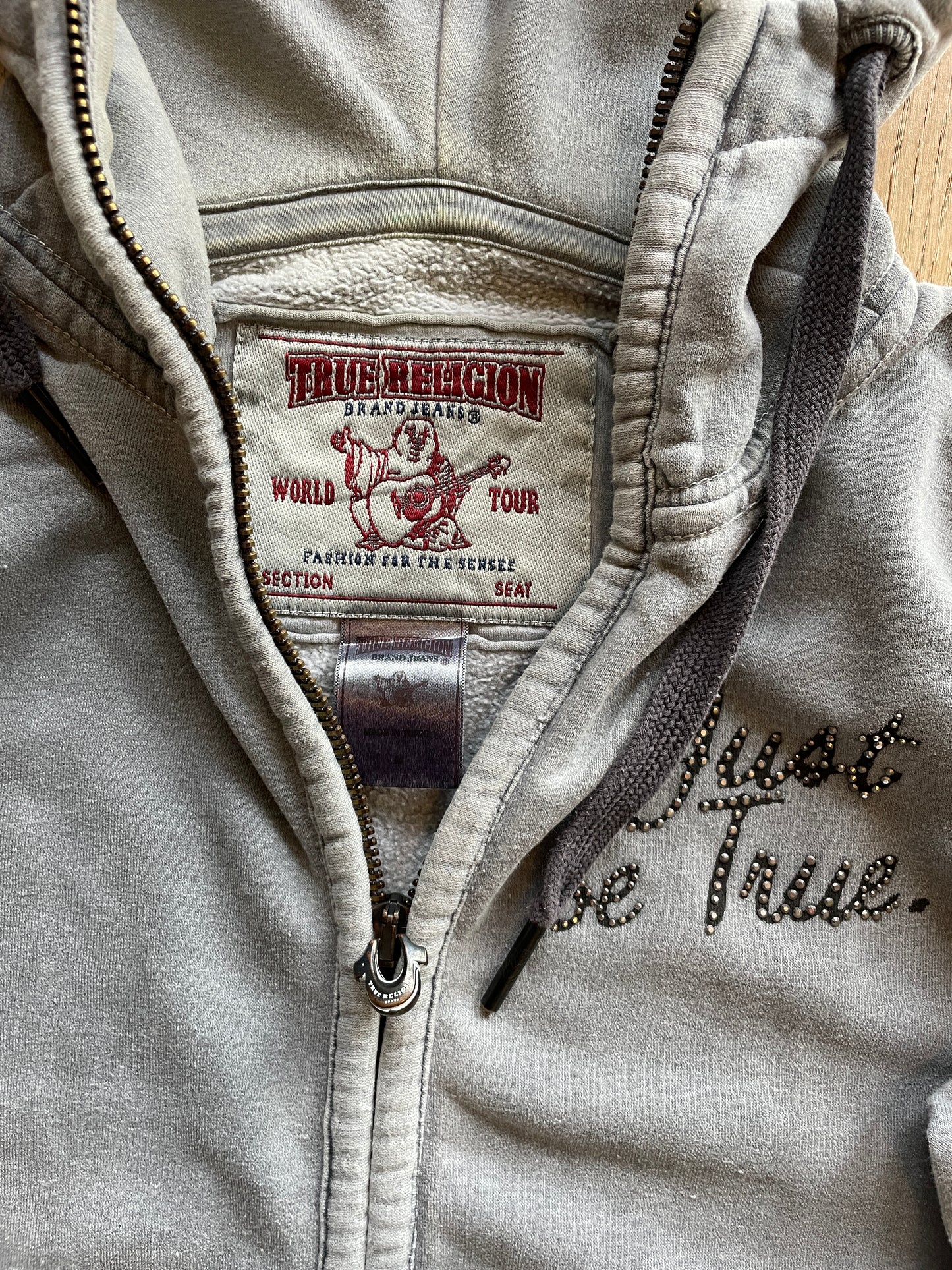 Vintage True Religion Zip Hoodie
