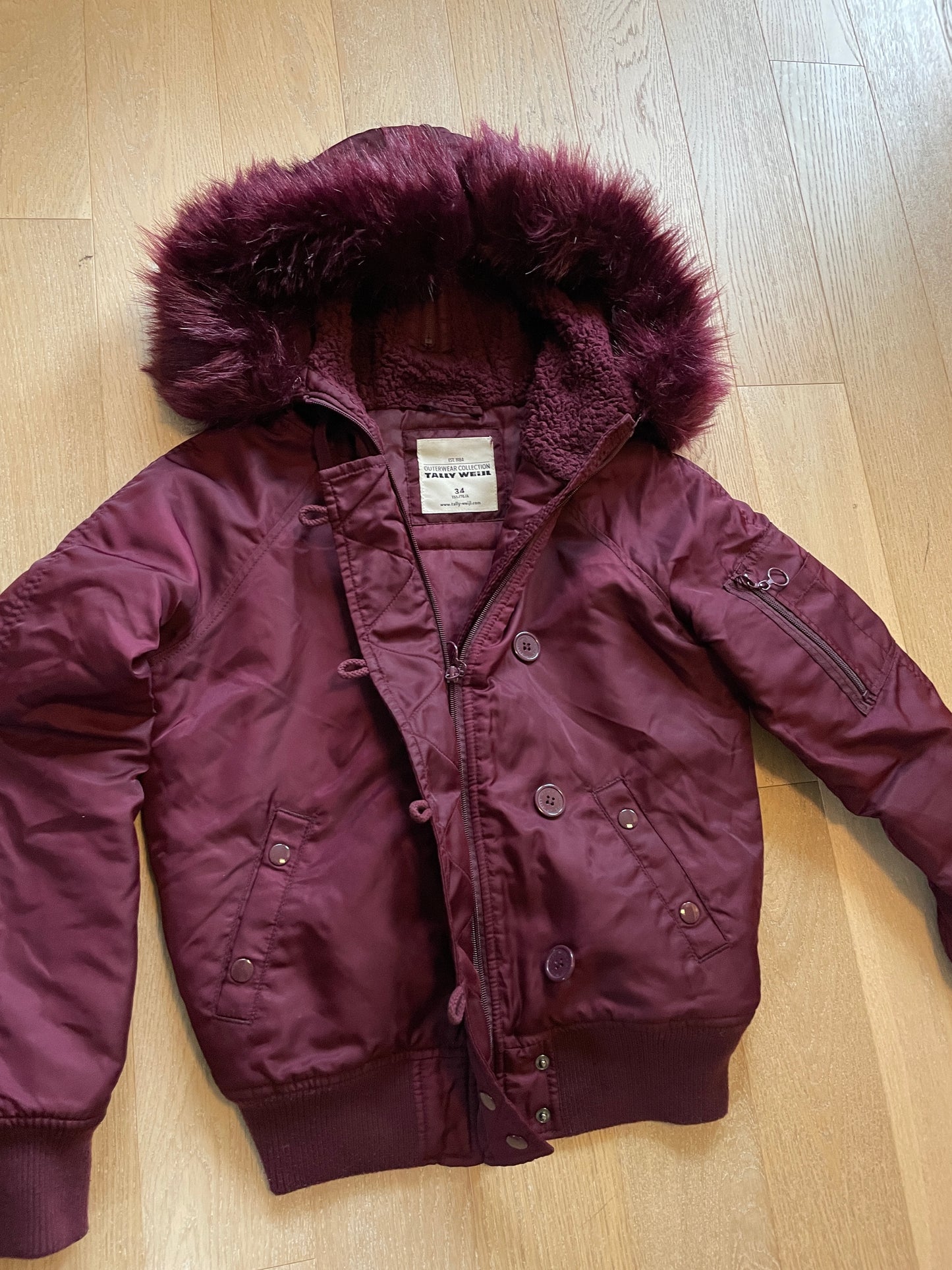 Vintage Fur Bomber Jacket