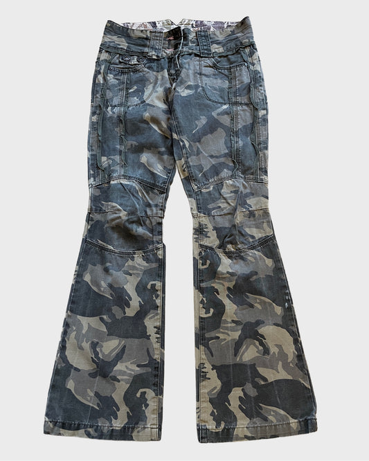 Vintage Camouflage Biker Pants