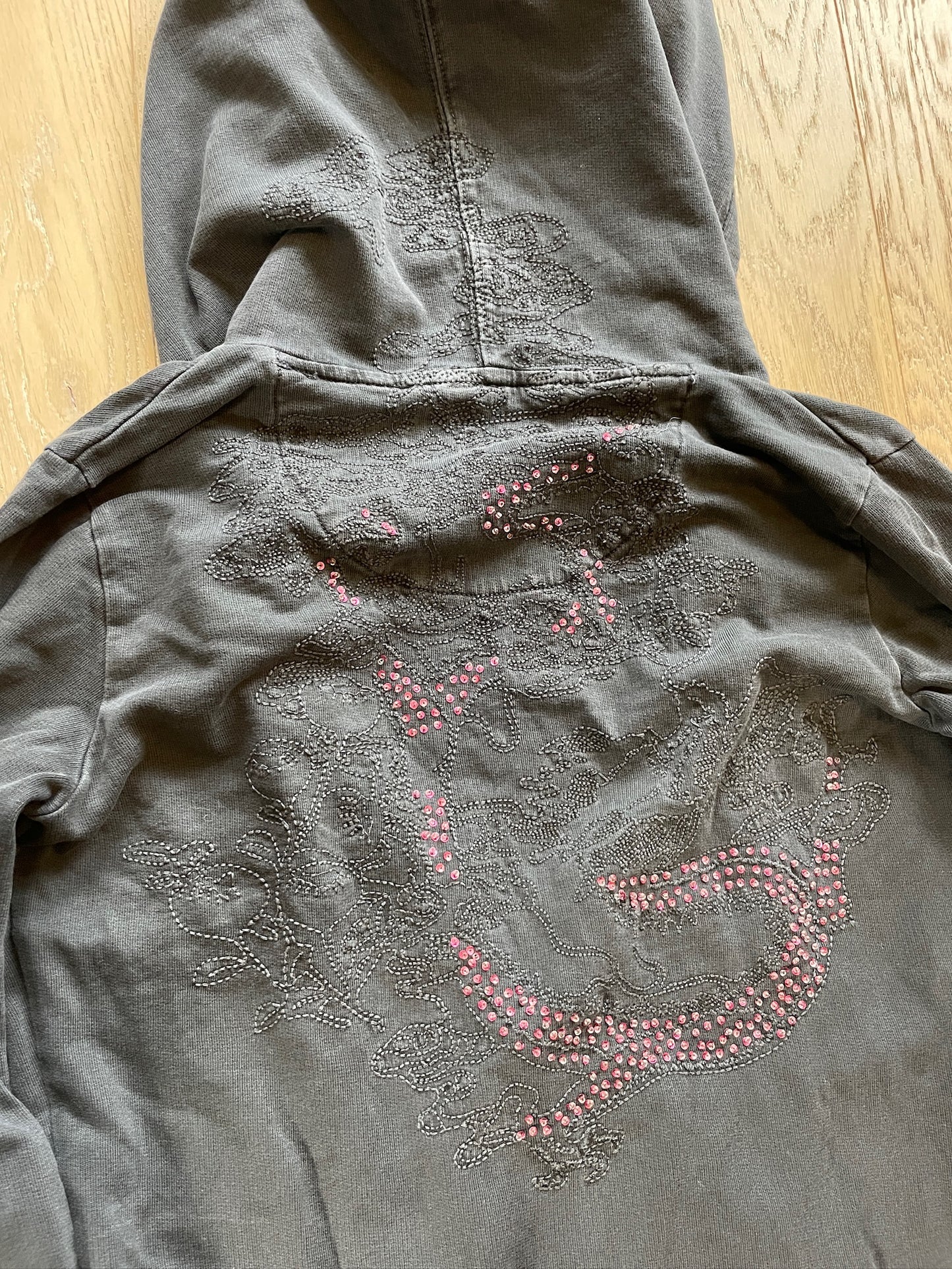 Vintage Pepe Jeans Studded Deep Neck Hoodie