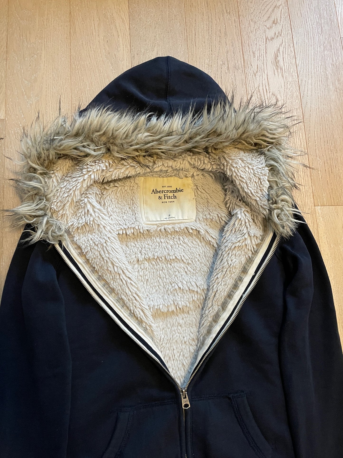 Vintage Abercrombie & Fitch Fur Zip Hoodie