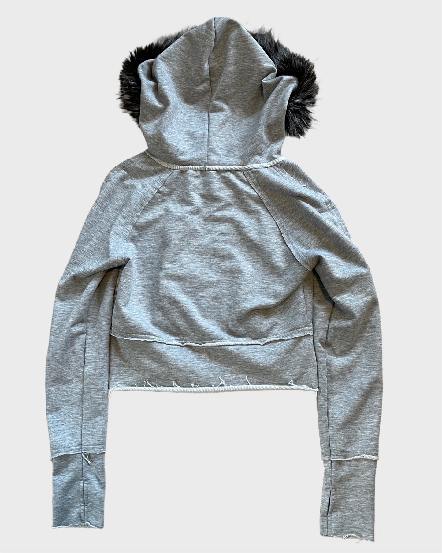 Vintage Fur Zip Hoodie