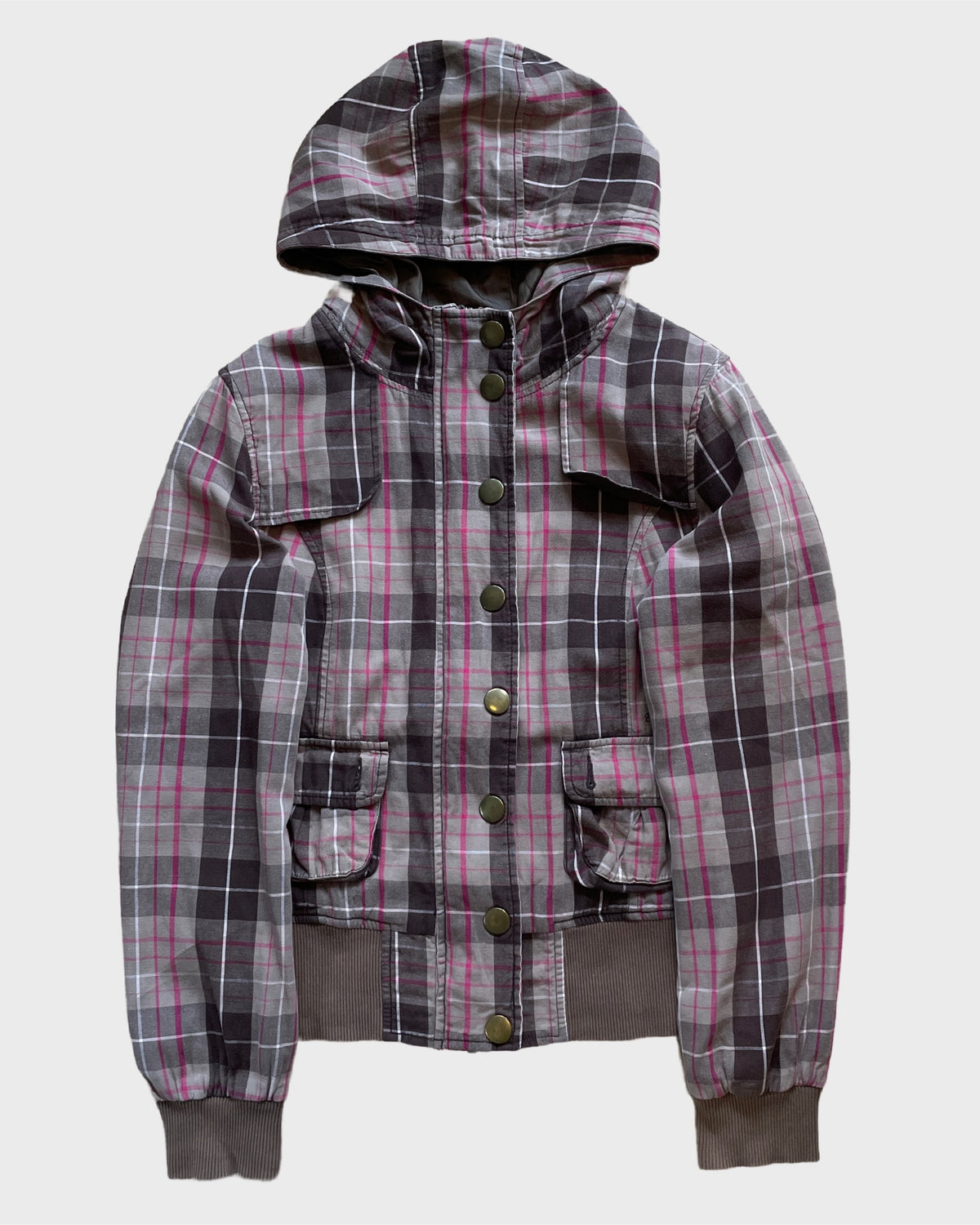 Plaid Hooded Jacket