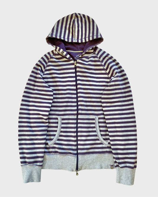 Vintage Striped Zip Hoodie