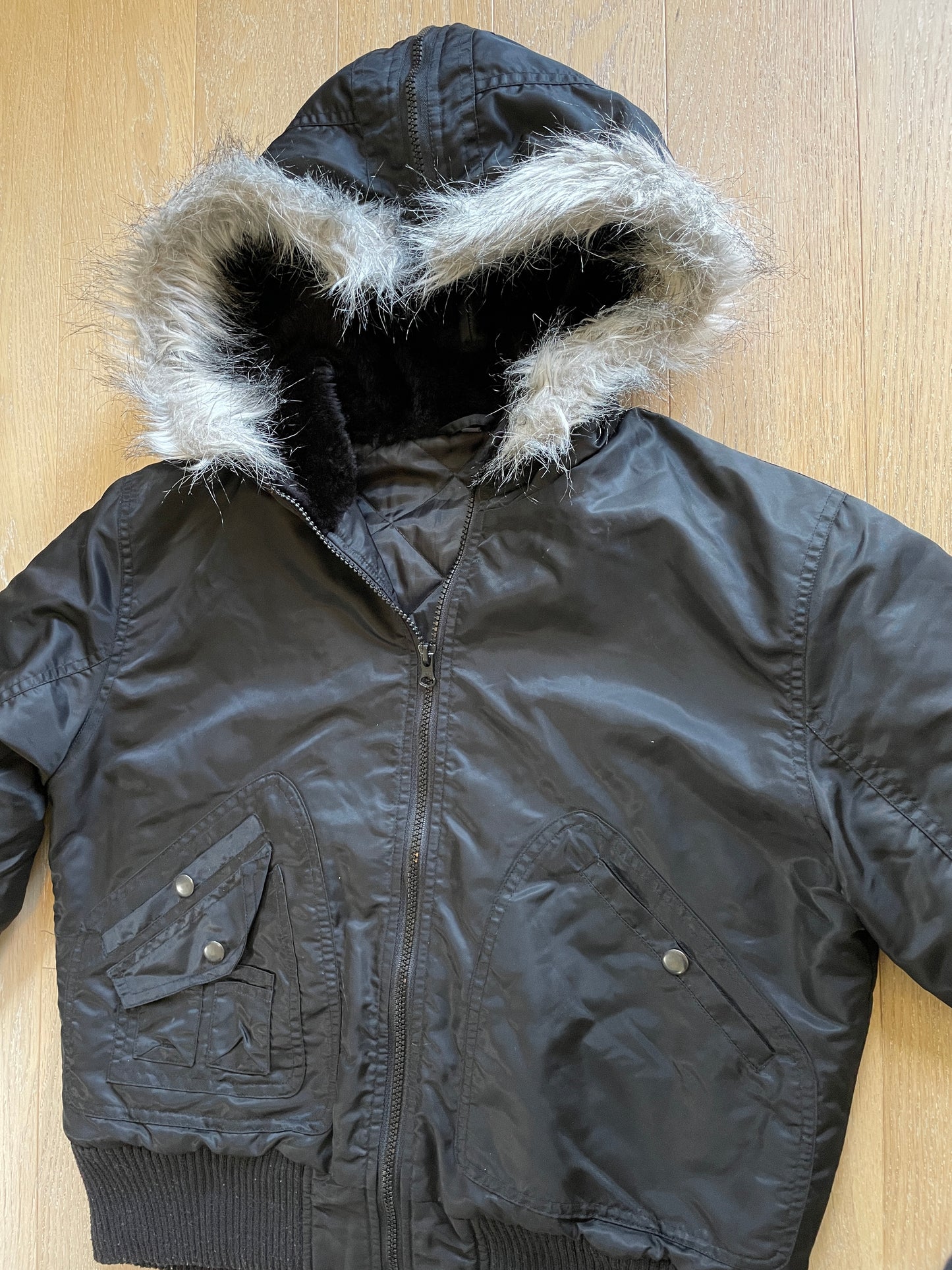 Vintage Fur Bomber Jacket
