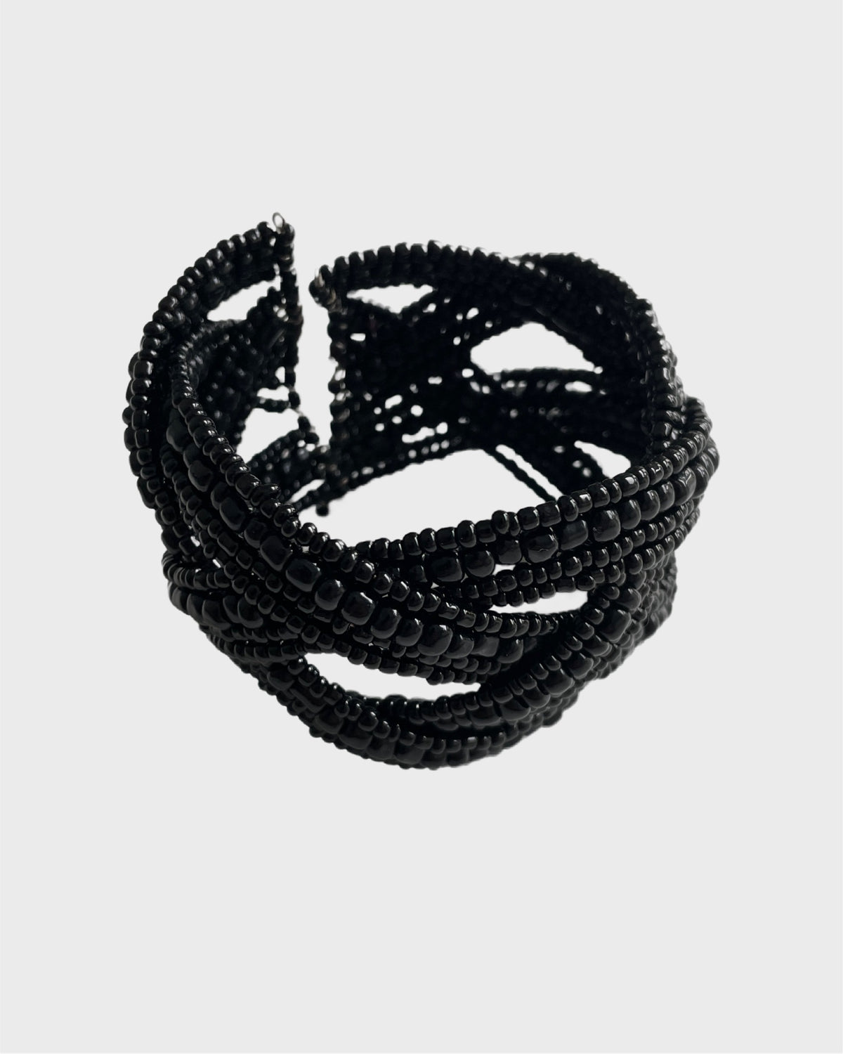 Black Beades Cuff Bracelet