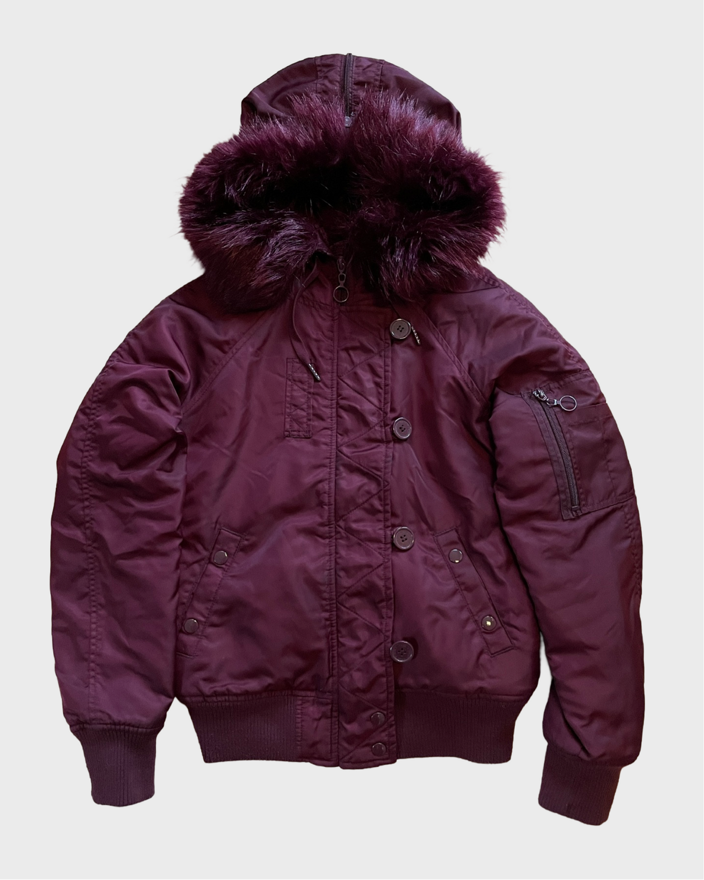 Vintage Fur Bomber Jacket