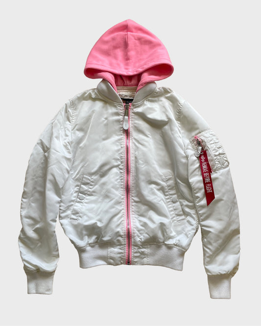 Vintage Hooded Alpha Industries Bomber Jacket