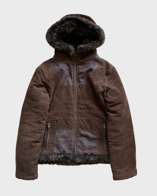 Vintage Corduroy Fur Jacket