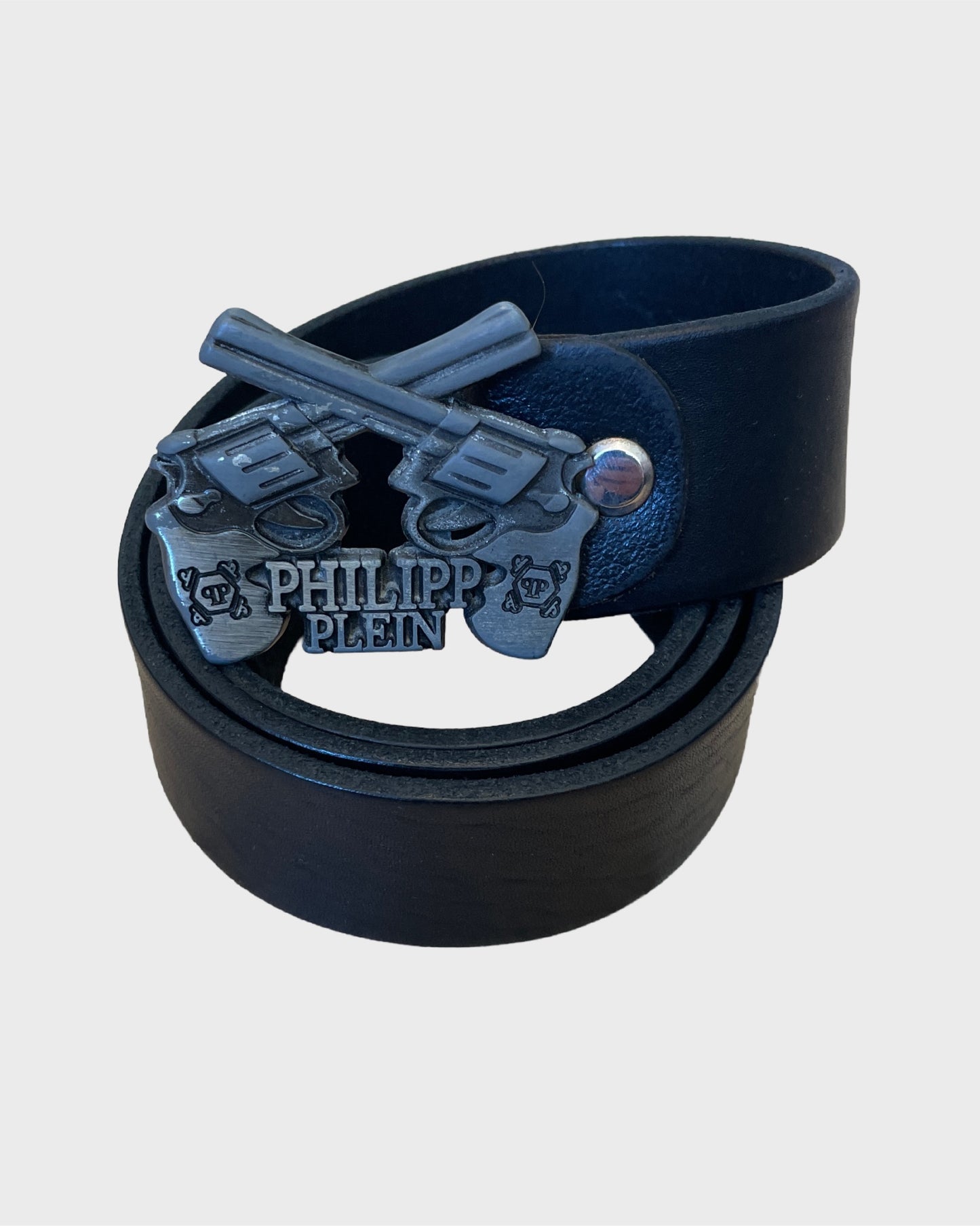 Vintage Philipp Plein Pistol Leather Belt