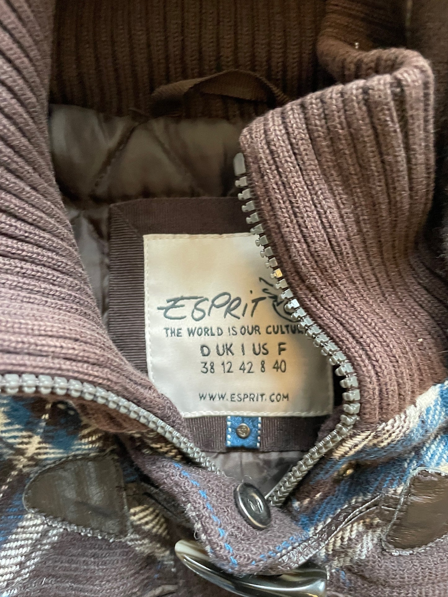 Vintage Fur Plaid Vest