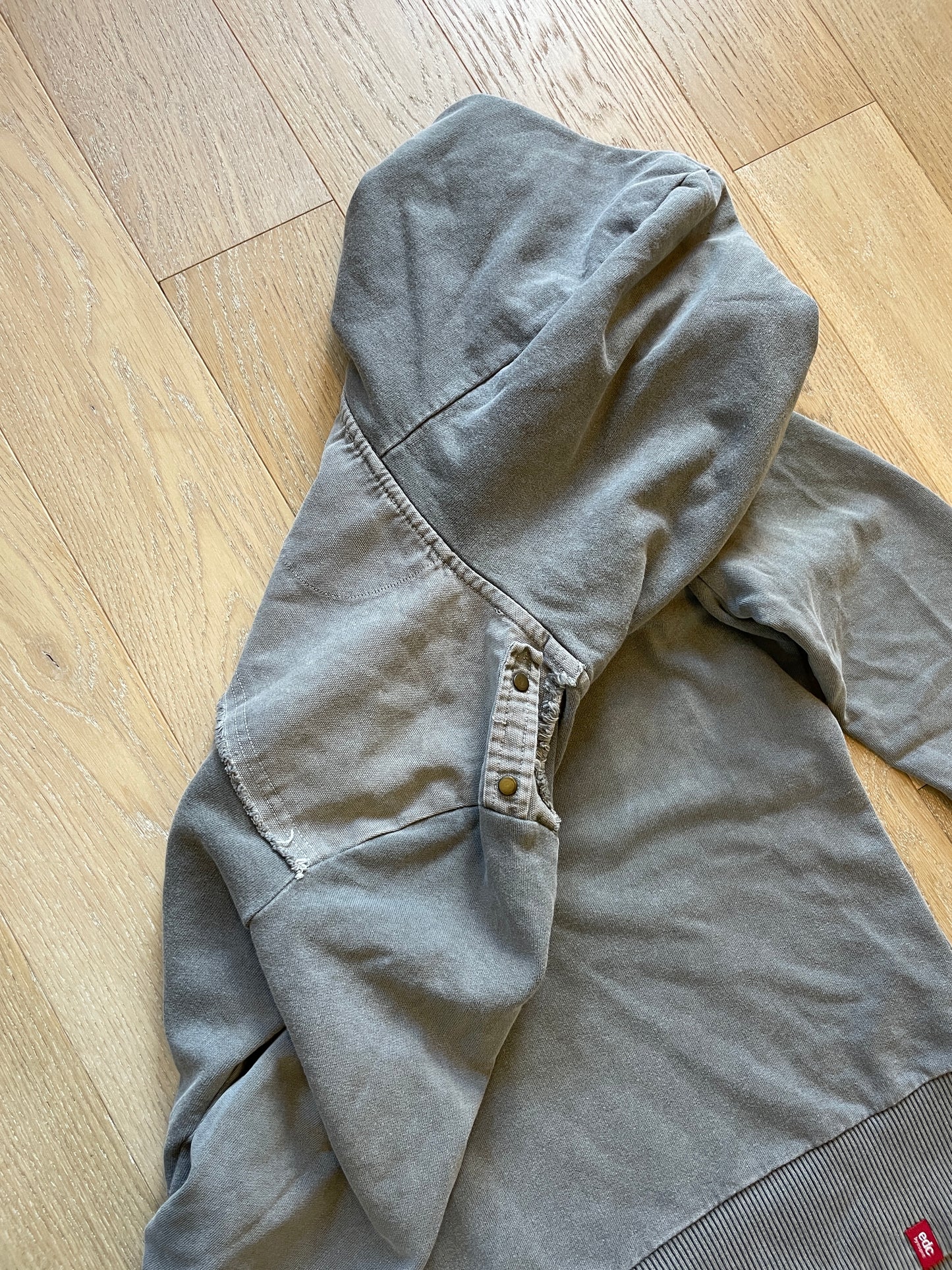 Vintage Military Deep Neck Hoodie