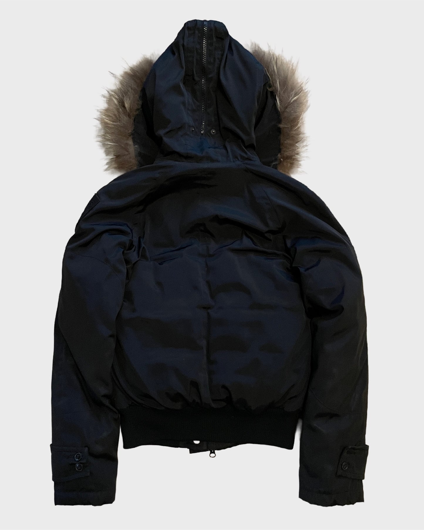 Vintage Blauer Fur Bomber Jacket