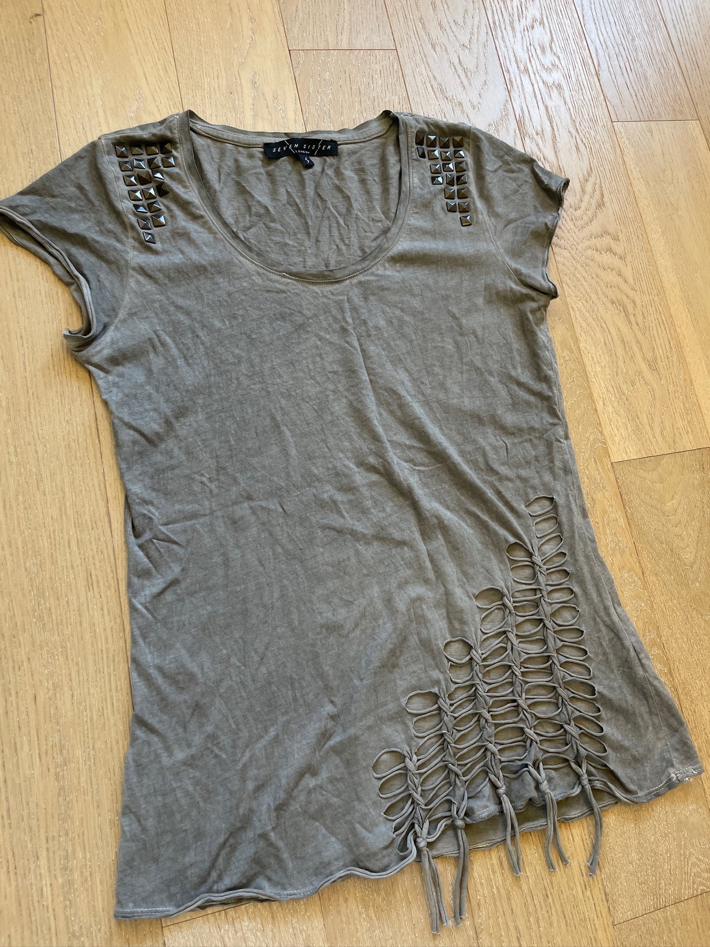 Vintage Studded & Braided T-Shirt