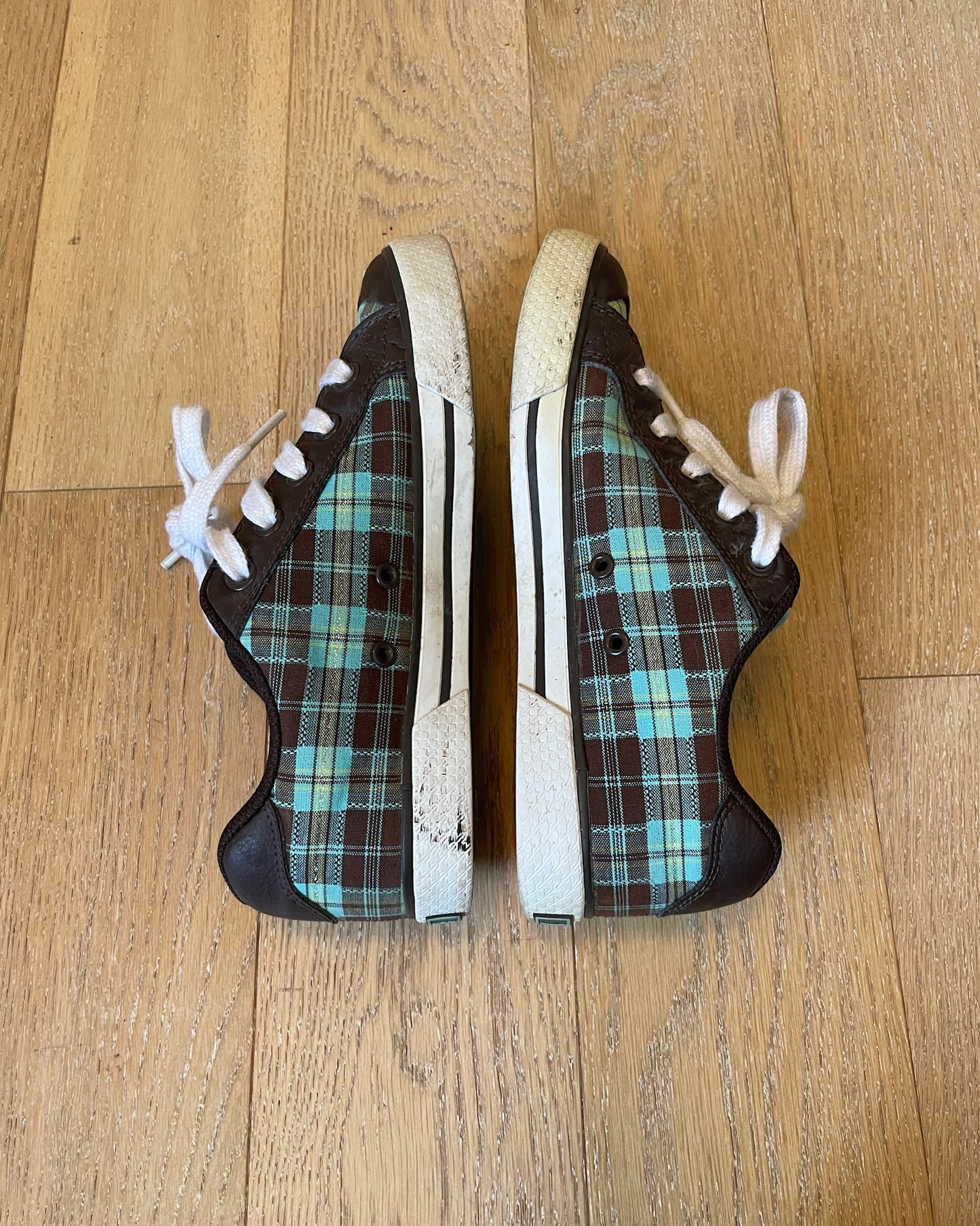 Vintage DC Shoes Teal Checkered Sneaker