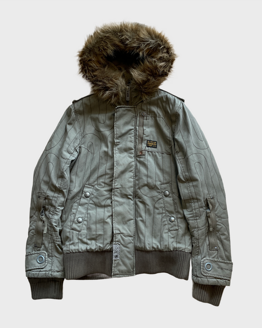 Vintage G-Star RAW Military Fur Winter Jacket
