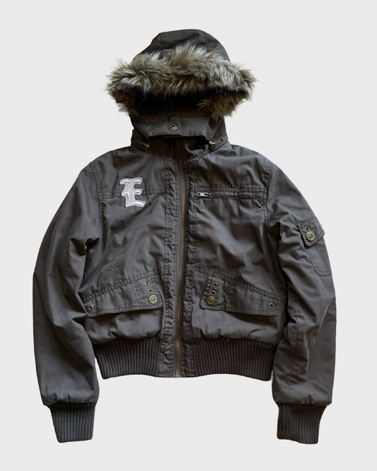 Vintage Military Fur Jacket y2k
