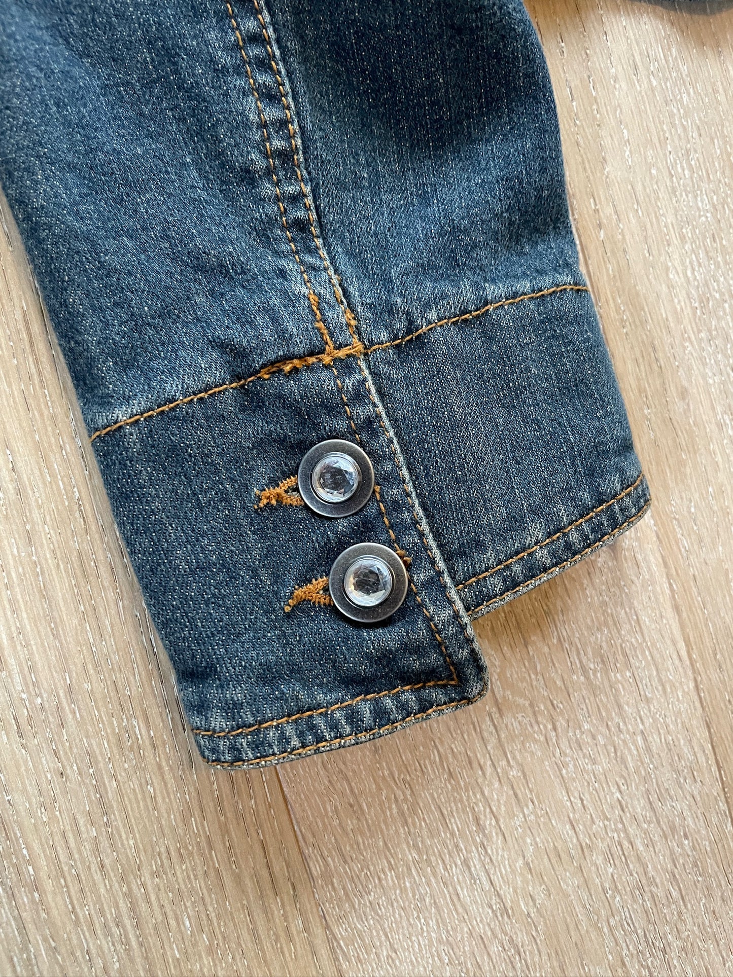 Vintage Studded Jeans Blazer