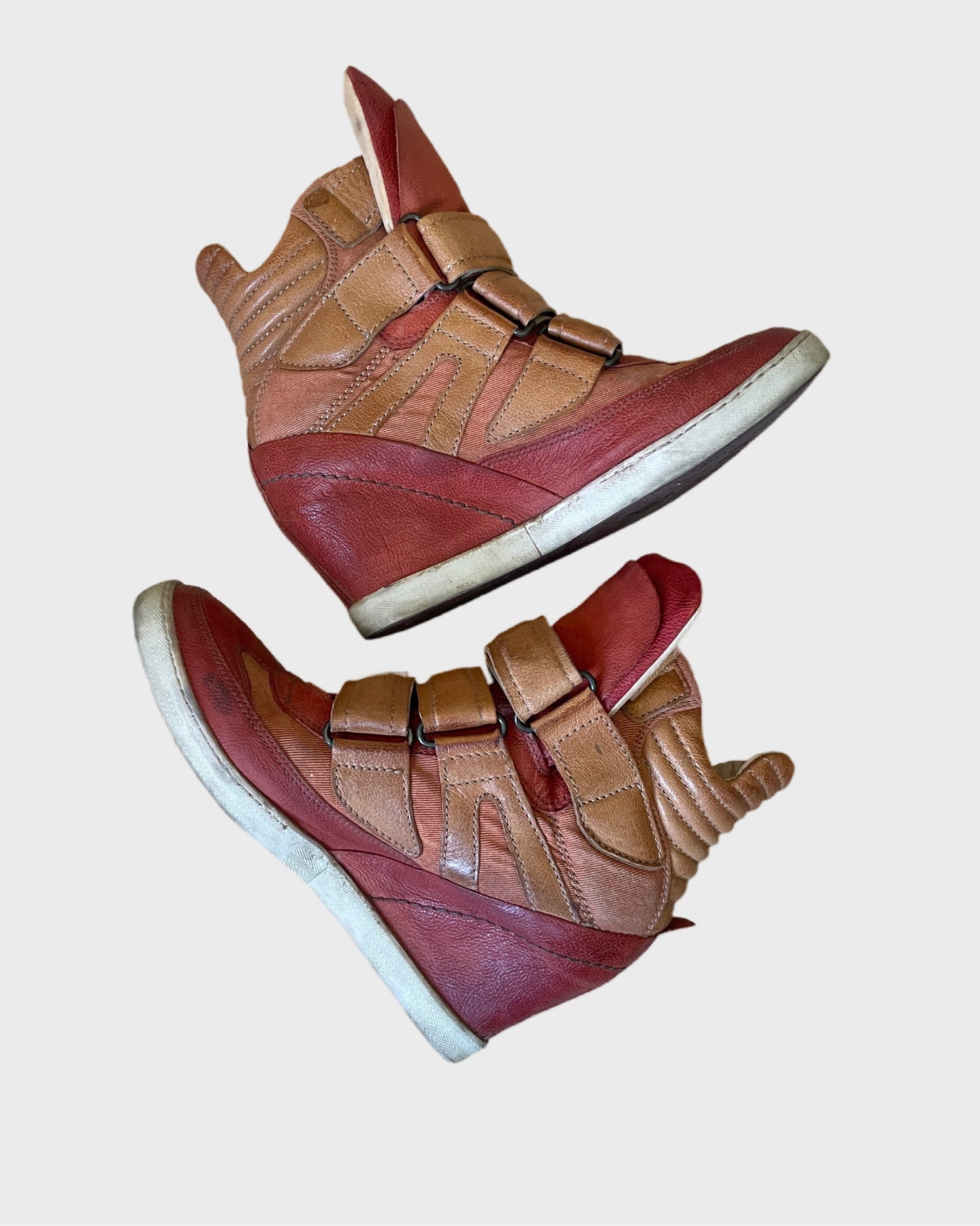 Vintage Leather Wedge Sneaker