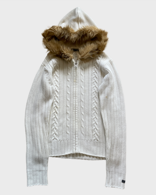 Vintage Fur Knit Hoodie